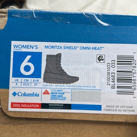 Columbia moritza shield omni heat Boots size 6 - Picture 5 of 6
